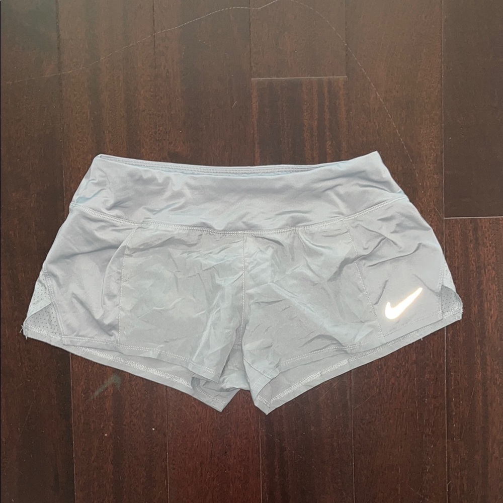 Nike Gray Athletic Shorts Moisture-Wicking Design